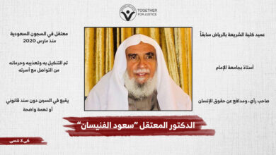 الحرية للدكتور السعودي المعتقل “سعود الفنيسان"